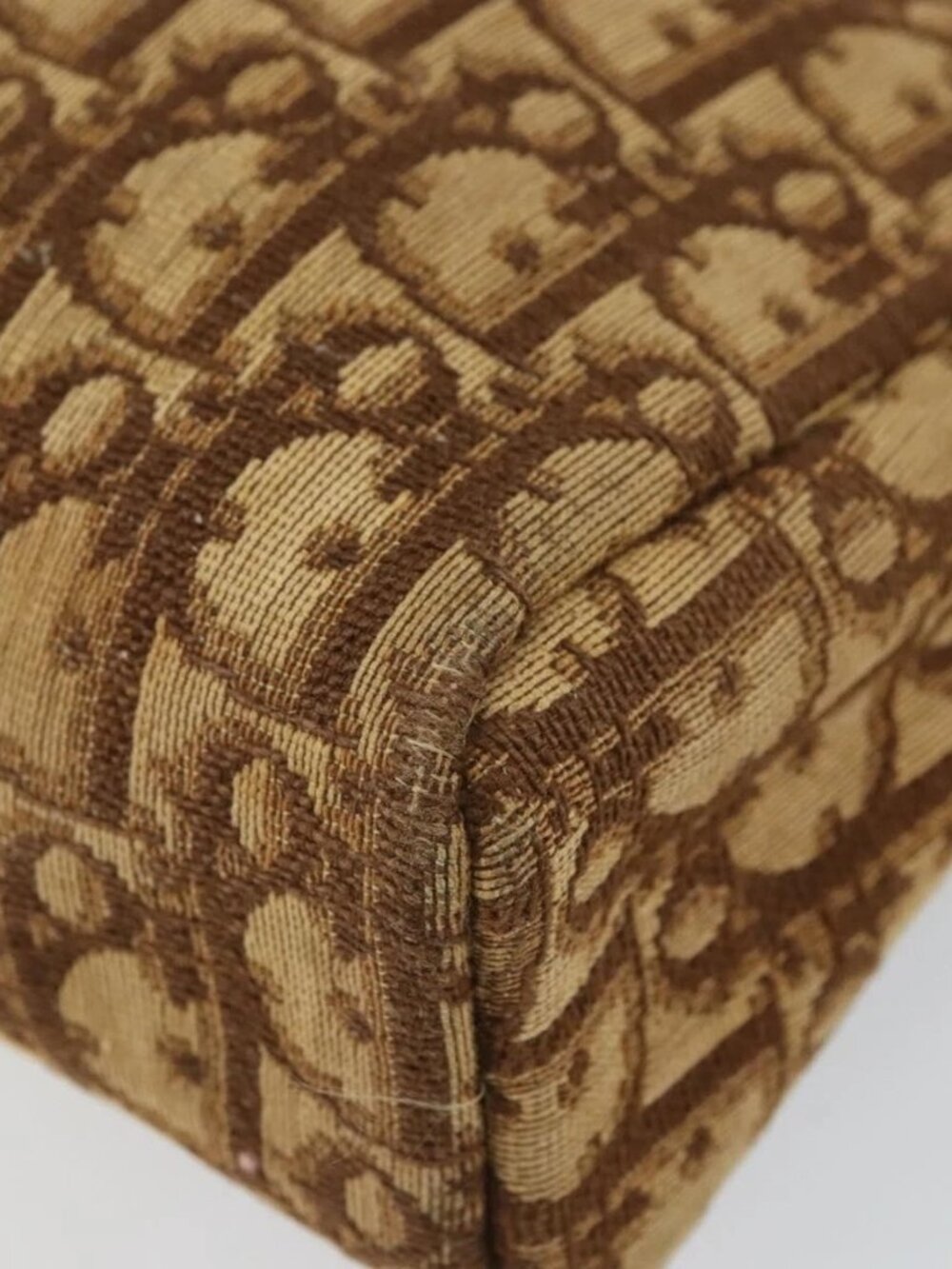 Christian Dior Trotter Canvas Shoulder Bag Brown Gold Auth bs32243 - Picture 4 of 16